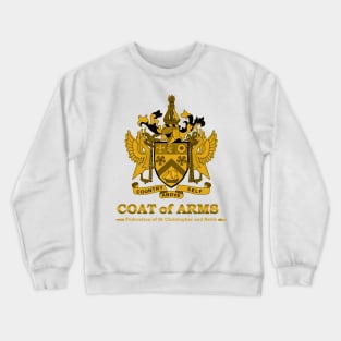 St Kitts and Nevis Coat of Arms Gold Crewneck Sweatshirt